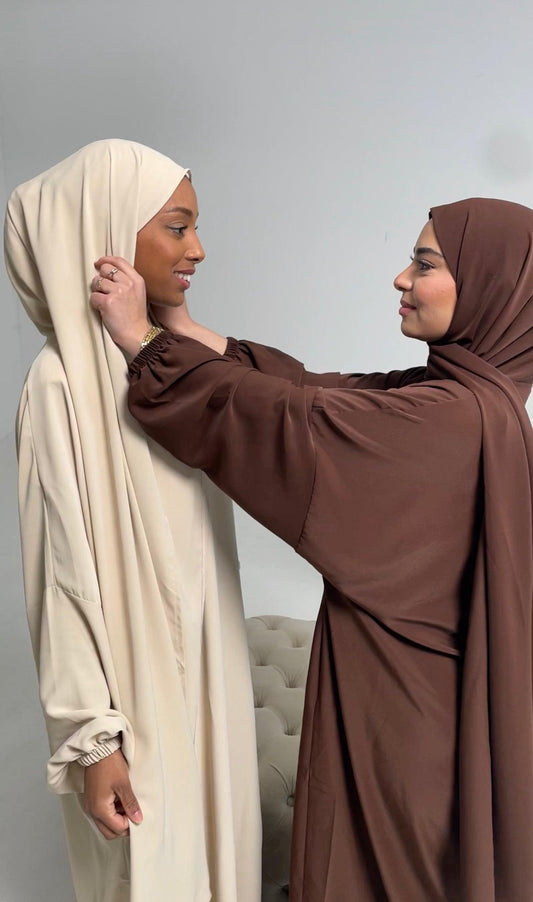 ABAYA VOILE INTÉGRÉE